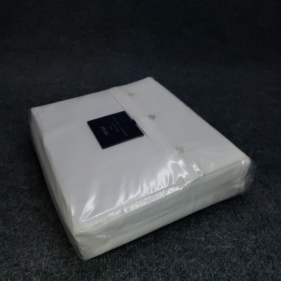 Ralph Lauren Linen Queen Flat Sheet Solid Alabaster White NEW Flat Sheet Only - Picture 4 of 6